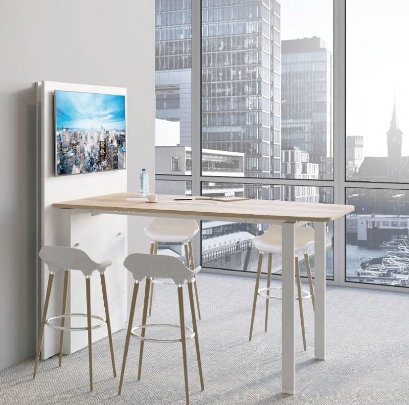 Table visioconférence haute  pieds métal Buronomic à Aix-en-Provence