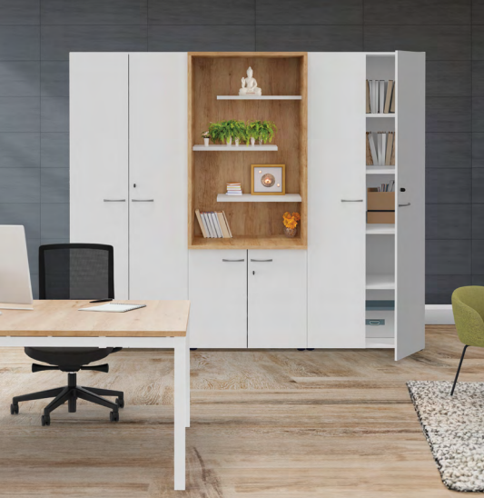 Armoire de Rangement Bois Mélaminé fabriquée en France Buronomic Alès et Nîmes