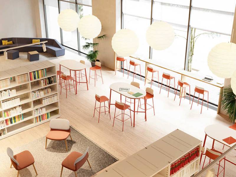 Espace bibliothèque avec produits Sokoa Klik à Marseille